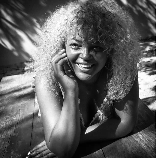 Tami Dee García, black and white, sunlit