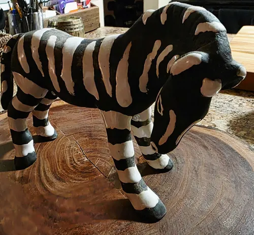 A carved wooden zebra from Tami’s grandparents’ Harlem apartment